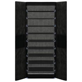 vidaXL Shoe Cabinet Black 23.6"x11.8"x65.4" Fabric