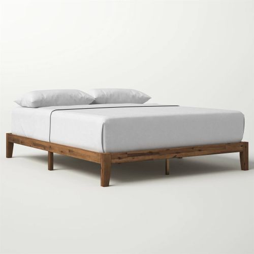 Queen Simple Modern Solid Wood Platform Bed Frame - 700 lb. Weight Capacity