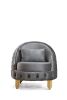 Chair with Fabric button-tufted velvet upholstery Finish in Grey