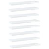 Bookshelf Boards 8 pcs High Gloss White 15.7"x3.9"x0.6" Engineered Wood