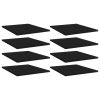 Bookshelf Boards 8 pcs Black 15.7"x19.7"x0.6" Engineered Wood
