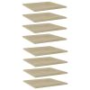 Bookshelf Boards 8 pcs Sonoma Oak 15.7"x15.7"x0.6" Engineered Wood