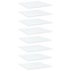 Bookshelf Boards 8 pcs White 15.7"x15.7"x0.6" Engineered Wood