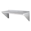 VEVOR 12" x 36" Stainless Steel Shelf, Wall Mounted Floating Shelving with Brackets, 250 lbs Load Capacity Commercial Shelves