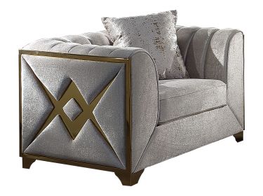 Velencia Modern Style Chair in Cream