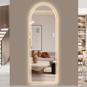 65" x 21" Arch Design LED Full Length Mirror ,Dimmable, High Definition & Explosion-Proof