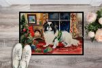 NEW Japanese Chin Cozy Christmas Doormat Front Door Mat Indoor Outdoor Rugs for Entryway, Non Slip Washable Low Pile, 18H X 27W