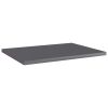 Bookshelf Boards 8 pcs High Gloss Gray 15.7"x11.8"x0.6" Engineered Wood