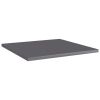 Bookshelf Boards 8 pcs High Gloss Gray 15.7"x15.7"x0.6" Engineered Wood