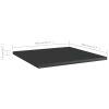 Bookshelf Boards 4 pcs High Gloss Black 15.7"x15.7"x0.6" Engineered Wood