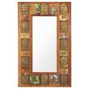 Mirror with Buddha Cladding 19.7"x31.5" Solid Reclaimed Wood