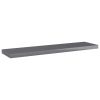 Bookshelf Boards 8 pcs High Gloss Gray 15.7"x3.9"x0.6" Engineered Wood