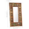 Mirror with Buddha Cladding 19.7"x31.5" Solid Reclaimed Wood