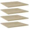 Bookshelf Boards 4 pcs Sonoma Oak 15.7"x15.7"x0.6" Engineered Wood