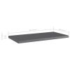 Bookshelf Boards 4 pcs High Gloss Gray 15.7"x7.9"x0.6" Engineered Wood