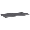 Bookshelf Boards 4 pcs High Gloss Gray 15.7"x7.9"x0.6" Engineered Wood
