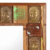 Mirror with Buddha Cladding 31.5"x19.7" Solid Reclaimed Wood