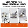 VEVOR 8.6" x 24" Stainless Steel Shelf, Wall Mounted Floating Shelving with Backsplash, 44 lbs Load Capacity Commercial Shelves