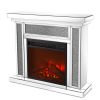 W 47 inch X D 12.6 inch X H 41.7 inch Acrylic diamond mirror mantelpiece, separate mantelpiece Built-in filling: acrylic high imitation drill