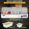 VEVOR Refrigerated Condiment Prep Station, 48-Inch, 10.8Qt Sandwich Prep Table w/ 2 1/3 Pans & 4 1/6 Pans