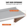 VEVOR 12" x 36" Stainless Steel Shelf, Wall Mounted Floating Shelving with Brackets, 250 lbs Load Capacity Commercial Shelves