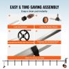 VEVOR Pool Cover Reel, Aluminum Solar Cover Reel 18 ft, Inground Swimming Pool Cover Reel Set with Rubber Wheels and Sandbags