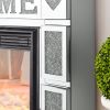 W 46" X D 12.6 X H 41 " Acrylic diamond mirror fireplace cabinet, TV fireplace cabinet