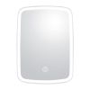 5.98x8.62in Lighted Makeup Mirror Vanity Desk Mirror Small LED Mirror with 3 Light Colors Touch Screen Brightness Adjustable USB Rechargeable