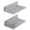 VEVOR 8.6" x 16" Stainless Steel Shelf, Wall Mounted Floating Shelving with Backsplash, 44 lbs Load Capacity Commercial Shelves