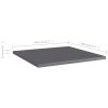 Bookshelf Boards 8 pcs High Gloss Gray 15.7"x15.7"x0.6" Engineered Wood