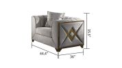 Velencia Modern Style Chair in Cream