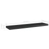 Bookshelf Boards 8 pcs High Gloss Black 15.7"x3.9"x0.6" Engineered Wood