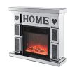 W 46" X D 12.6 X H 41 " Acrylic diamond mirror fireplace cabinet, TV fireplace cabinet