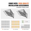 VEVOR Shelf Bracket, 12 x 8 in 10 Pcs, Heavy Duty Floating Shelf Brackets, Brackets for Shelves, 3mm Thick Matte Black Triangle Shelf Bracket