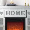 W 46" X D 12.6 X H 41 " Acrylic diamond mirror fireplace cabinet, TV fireplace cabinet