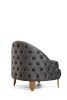 Chair with Fabric button-tufted velvet upholstery Finish in Grey