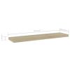 Bookshelf Boards 8 pcs Sonoma Oak 15.7"x3.9"x0.6" Engineered Wood