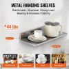 VEVOR 8.6" x 24" Stainless Steel Shelf, Wall Mounted Floating Shelving with Backsplash, 44 lbs Load Capacity Commercial Shelves