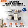 VEVOR 8.6" x 24" Stainless Steel Shelf, Wall Mounted Floating Shelving with Backsplash, 44 lbs Load Capacity Commercial Shelves