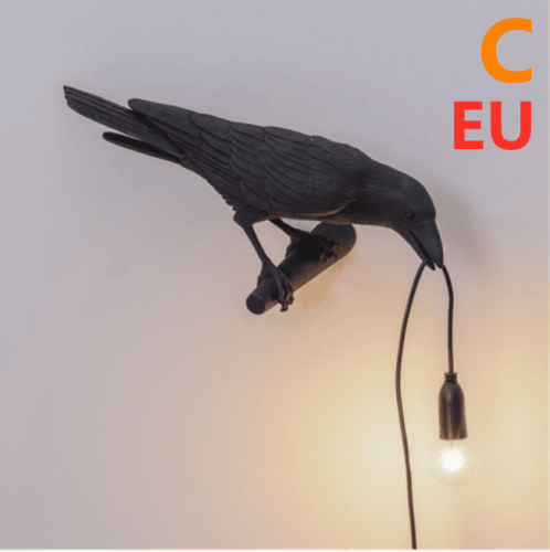 Creative Auspicious Bird Resin Wall Lamp Decoration Creative Auspicious Bird Resin Wall Lamp Decoration