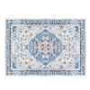 Vintage Area Rug Modern Non Slip Carpet Boho Low Pile Soft Rug Waterproof Machine Washable Rug for Living Room Bedroom Kitchen Dining Room Under Table