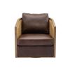 COOLMORE Swivel Barrel Chair, Comfy Round Accent Sofa Chair for Living Room, 360 Degree Swivel Barrel Club Chair, Leisure Arm Chair for Nursery, Hotel