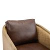 COOLMORE Swivel Barrel Chair, Comfy Round Accent Sofa Chair for Living Room, 360 Degree Swivel Barrel Club Chair, Leisure Arm Chair for Nursery, Hotel