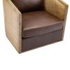 COOLMORE Swivel Barrel Chair, Comfy Round Accent Sofa Chair for Living Room, 360 Degree Swivel Barrel Club Chair, Leisure Arm Chair for Nursery, Hotel