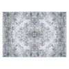 Vintage Area Rug Modern Non Slip Carpet Boho Low Pile Soft Rug Waterproof Machine Washable Rug for Living Room Bedroom Kitchen Dining Room Under Table