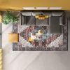Vintage Area Rug Modern Non Slip Carpet Boho Low Pile Soft Rug Waterproof Machine Washable Rug for Living Room Bedroom Kitchen Dining Room Under Table