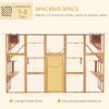 Catio Playground Cat Window Box Outside Enclosure, Wooden Outdoor Cat House with Weather Protection Roof for Multiple Kitties